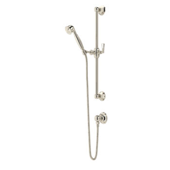 ROHL Handshower Set With 24" Slide Bar and Single Function Handshower In Polished Nickel