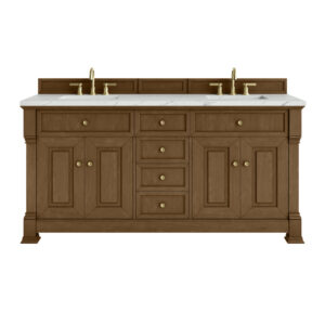 Brookfield 72" Double Vanity, Honey Oak