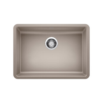 Blanco Precis SILGRANIT 25" ADA Single Bowl Undermount Kitchen Sink - Truffle