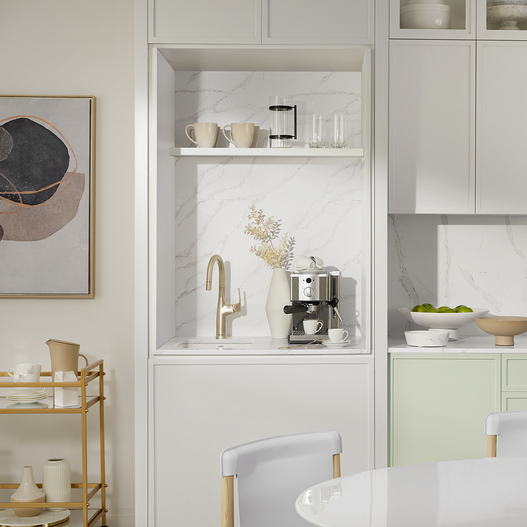 Blanco Rivana Pull-Down Bar Faucet 1.5 GPM - Satin Gold - Image 4