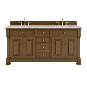 Brookfield 72" Double Vanity, Honey Oak