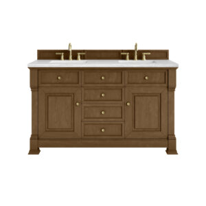 Brookfield 60" Double Vanity, Honey Oak