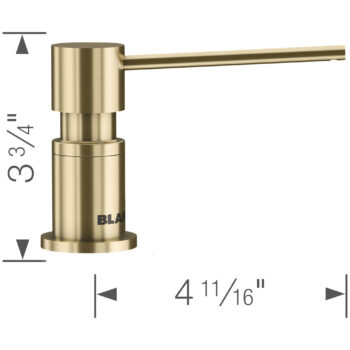 Blanco Lato Soap Dispenser - Satin Gold - Image 3