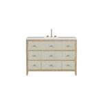 Celeste 48" Single Vanity, Sunwashed Oak with Embossed Shagreen