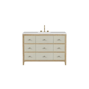 Celeste 48″ Single Vanity, Sunwashed Oak with Embossed Shagreen