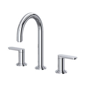 Riobel Arca™ Widespread Lavatory Faucet With C-Spout In Chrome