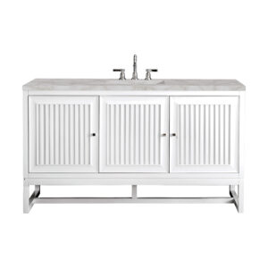 Athens 60" Single Vanity, Glossy White
