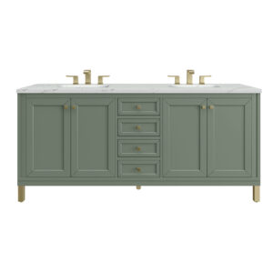 Chicago 72" Double Vanity, Smokey Celadon