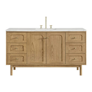 Laurent 60" Single Vanity, Light Natural Oak