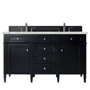 Brittany 60" Double Vanity, Black Onyx
