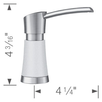 Blanco Artona Soap Dispenser - PVD Steel/White - Image 3