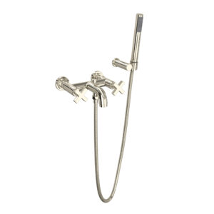 ROHL Lombardia® Exposed Wall Mount Tub Filler In Polished Nickel