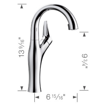 Blanco Artona Pull-Down Dual-Spray Bar Faucet 1.5 GPM - Chrome - Image 3