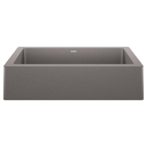 Blanco Vintera SILGRANIT 30″ Single Bowl Apron-Front Farmhouse Sink – Metallic Gray