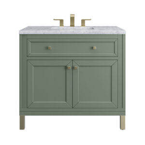 Chicago 36" Single Vanity, Smokey Celadon