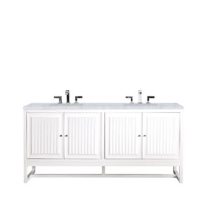 Athens 72" Double Vanity, Glossy White