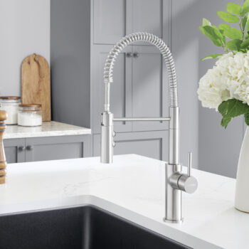 Blanco Catris Semi-Pro Pull-Down Dual-Spray Kitchen Faucet 1.5 GPM - PVD Steel - Image 3