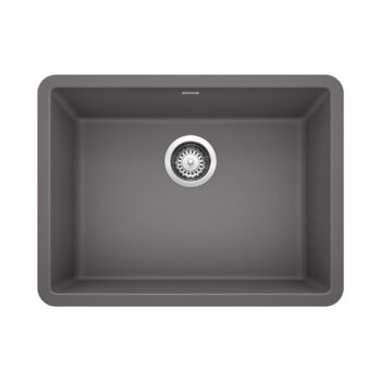 Blanco Precis SILGRANIT 24" Single Bowl Undermount Kitchen Sink - Cinder