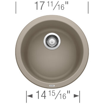 Blanco Rondo SILGRANIT 18" Dual Mount Bar Sink - Truffle - Image 3