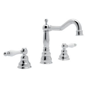 ROHL Arcana™ Widespread Lavatory Faucet With Column Spout In Polished Chrome