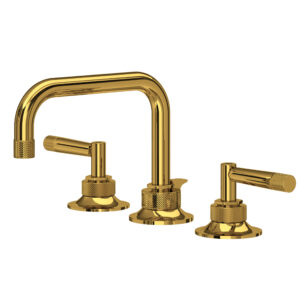 ROHL Graceline® Widespread Lavatory Faucet With U-Spout In Unlacquered Brass