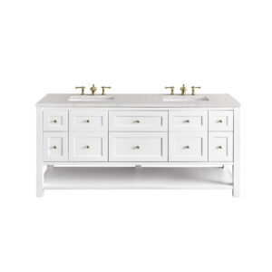 Breckenridge 72" Double Vanity, Bright White