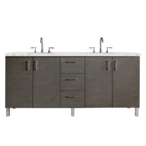 Metropolitan 72" Double Vanity, Silver Oak