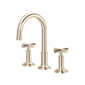ROHL San Giovanni™ Widespread Lavatory Faucet With C-Spout In Satin Nickel