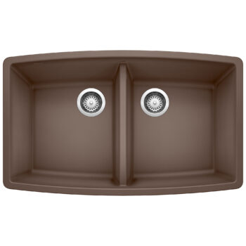 Blanco Performa SILGRANIT 33" 50/50 Double Bowl Undermount Kitchen Sink - Café