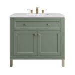 Chicago 36" Single Vanity, Smokey Celadon