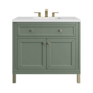 Chicago 36″ Single Vanity, Smokey Celadon