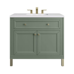 Chicago 36″ Single Vanity, Smokey Celadon