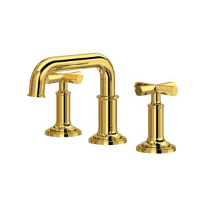 ROHL San Giovanni™ Widespread Lavatory Faucet With U-Spout In Unlacquered Brass