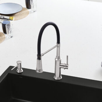 Blanco Empressa Semi-Pro Pull-Down Dual-Spray Kitchen Faucet 1.5 GPM - PVD Steel - Image 3