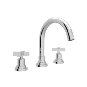 ROHL Lombardia® Widespread Lavatory Faucet With C-Spout In Polished Chrome