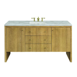 Hudson 60" Single Vanity, Light Natural Oak