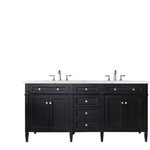 Brittany 72" Double Vanity, Black Onyx