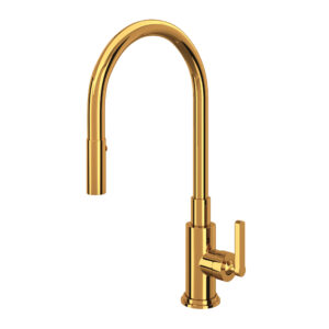 ROHL Lombardia® Pull-Down Kitchen Faucet In Italian Brass
