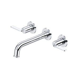 Riobel Authentica™ Wall Mount Lavatory Faucet Trim In Chrome