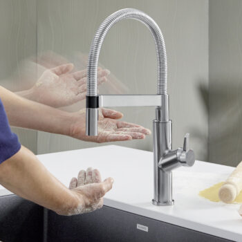 Blanco Solenta Senso Pull-Down Dual-Spray Kitchen Faucet 1.5 GPM - PVD Steel - Image 2