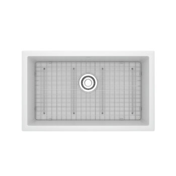 Riobel Fonsa™ 30" Quartz Single Bowl Undermount Kitchen Sink In White