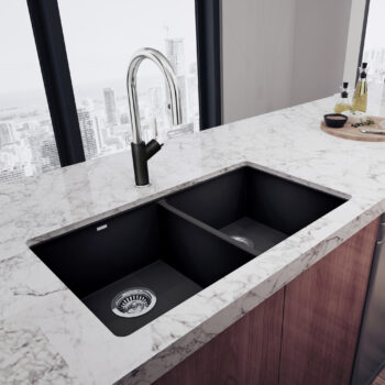 Blanco Precis SILGRANIT 29" 50/50 Double Bowl Undermount Kitchen Sink - Anthracite - Image 2