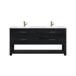 Lucian 72" Double Vanity, Carbon Oak