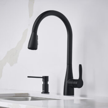 Blanco Atura Pull-Down Dual-Spray Kitchen Faucet 1.5 GPM - Matte Black - Image 2