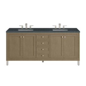 Chicago 72" Double Vanity, Walnut Whisper