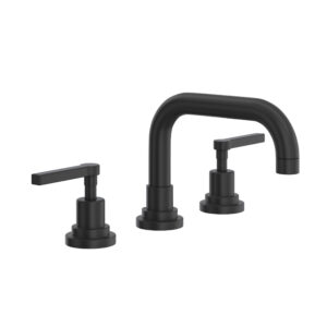 ROHL Lombardia® Widespread Lavatory Faucet With U-Spout In Matte Black