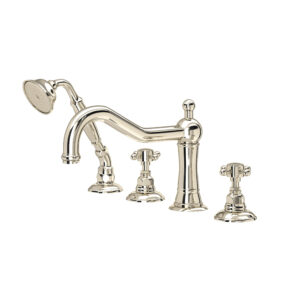 ROHL Acqui® 4-Hole Deck Mount Tub Filler In Polished Nickel