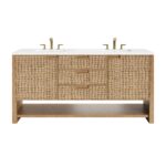 Solene 72" Double Vanity, Seaside Oak
