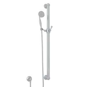 ROHL Handshower Set With 39″ Grab Bar and Single Function Handshower In Polished Chrome