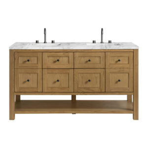 Breckenridge 60" Double Vanity, Light Natural Oak